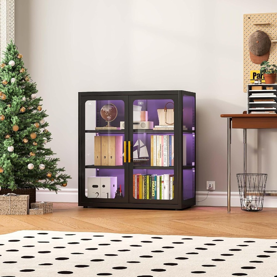 Collectible Collection - Display Cabinet with Glass Doors and