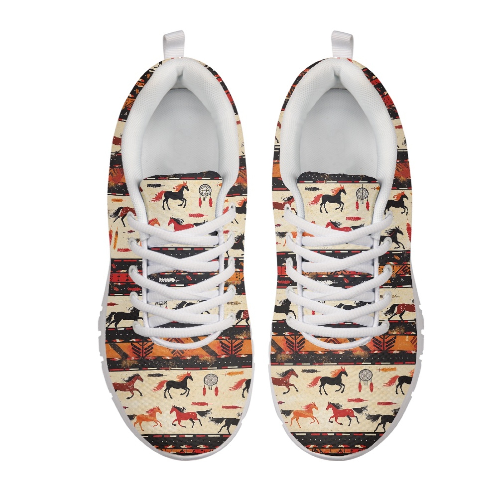 Vintage Collectible Shoes - Coloranimal Vintage Horse Print Mesh EVA