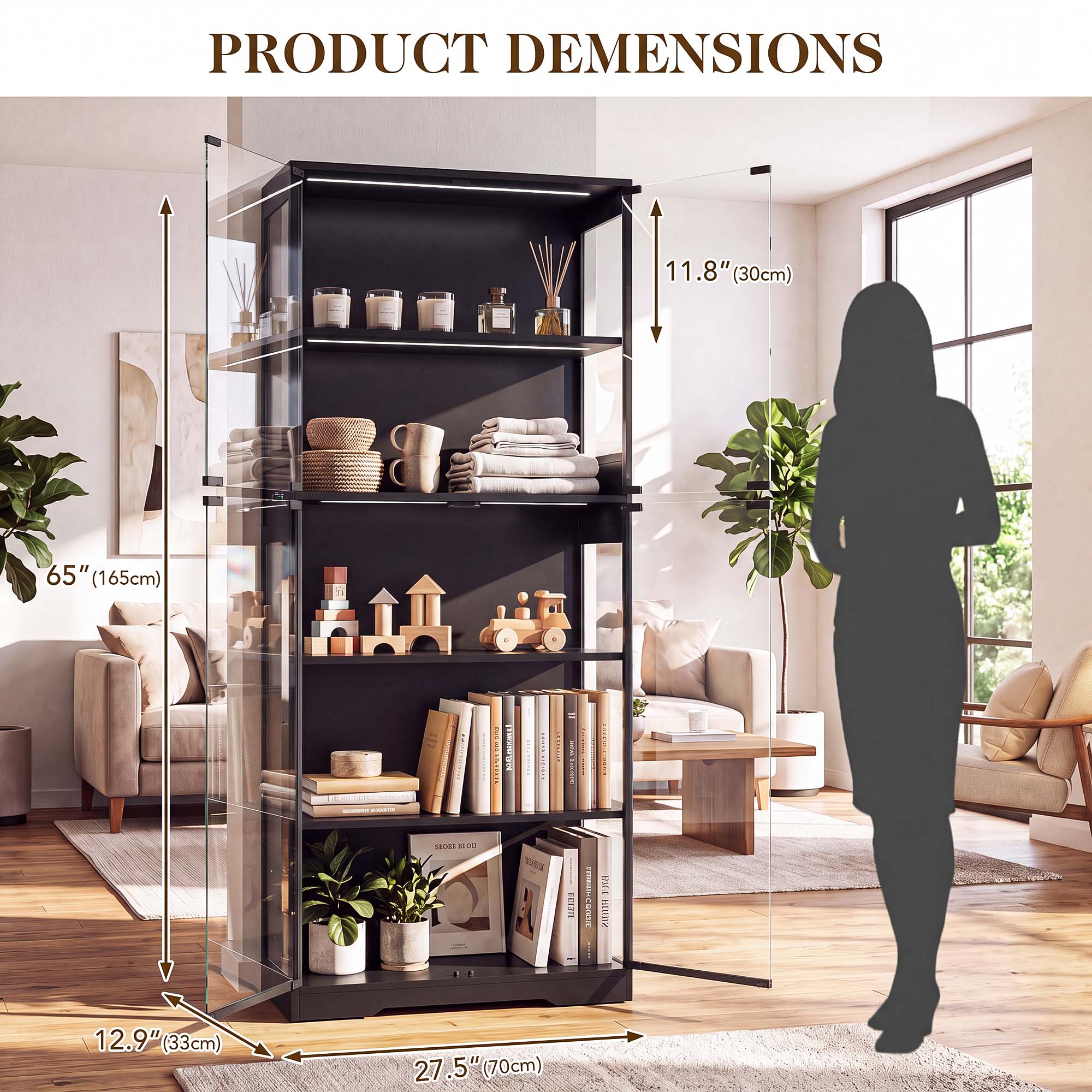 TCGBKAF 5‑Tier Display Cabinet - Collectible Collection 评论和价格