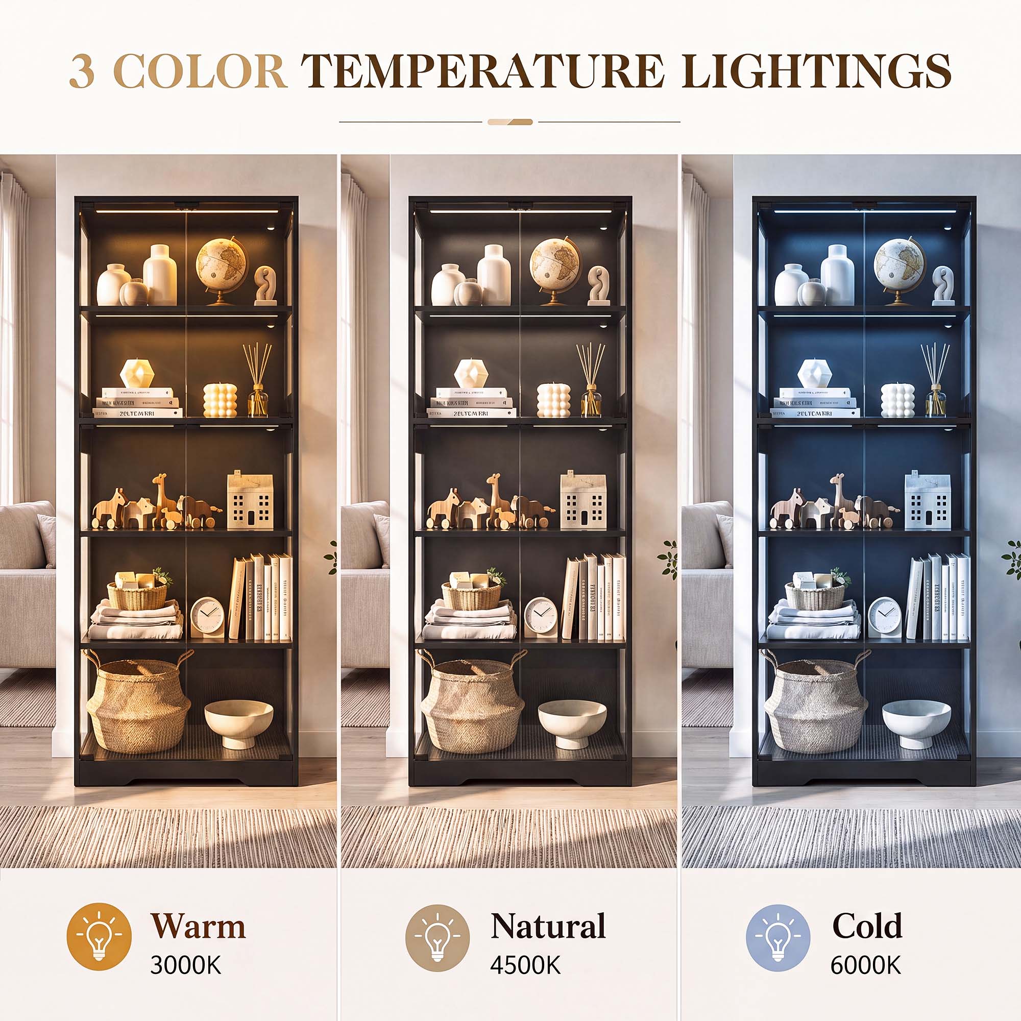 TCGBKAF 5‑Tier Display Cabinet - Collectible Collection 评论和价格
