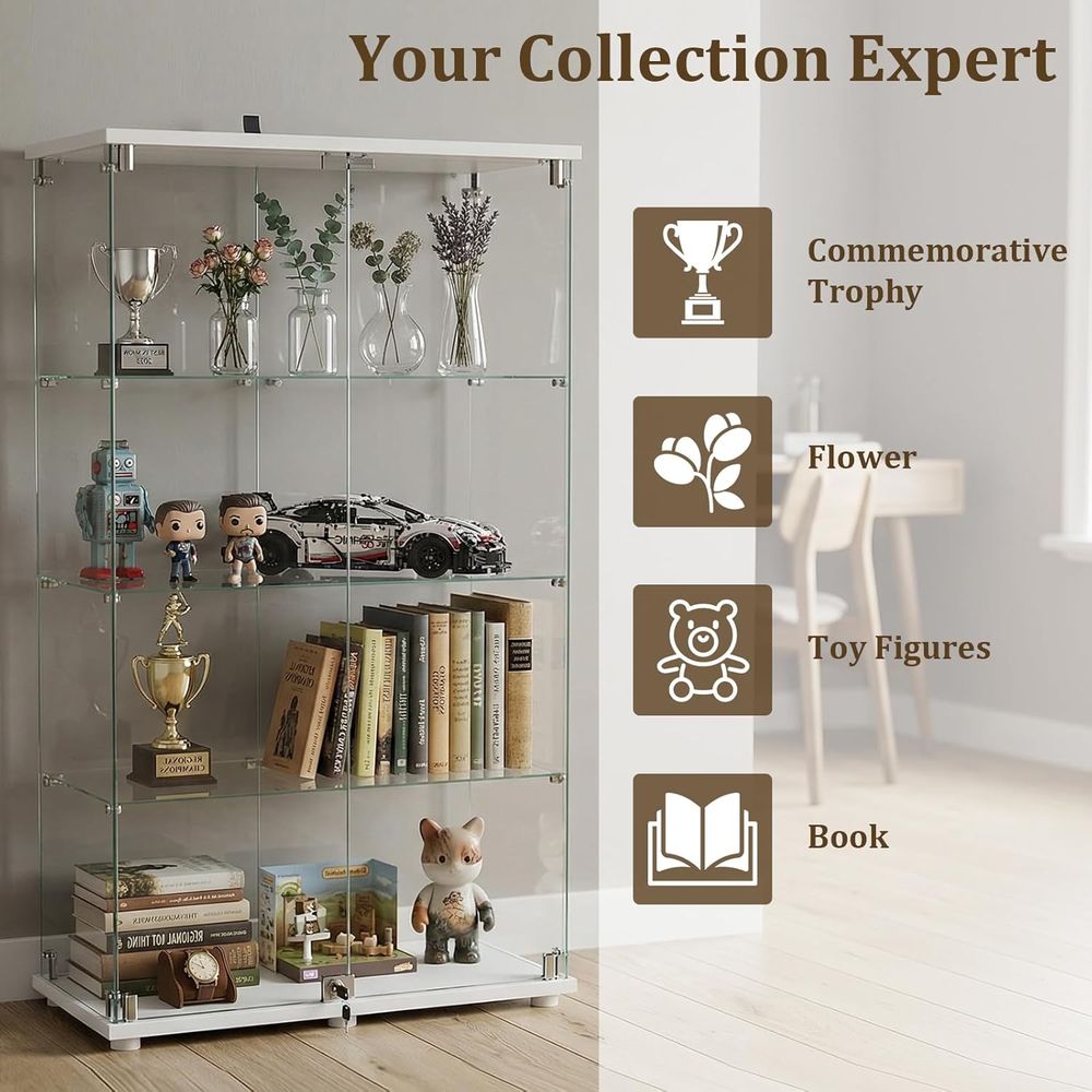 Tempered Glass Display Cabinet - Collectible Collection 评论和价格