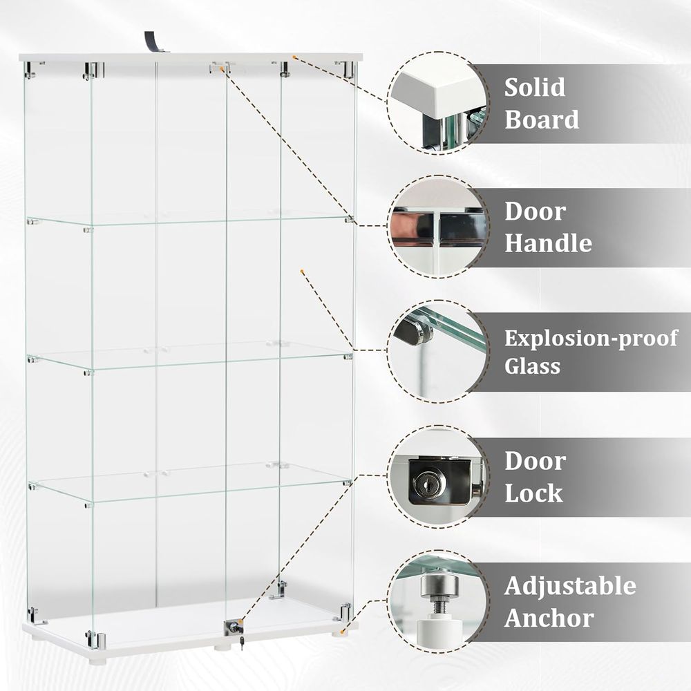 Tempered Glass Display Cabinet - Collectible Collection 评论和价格