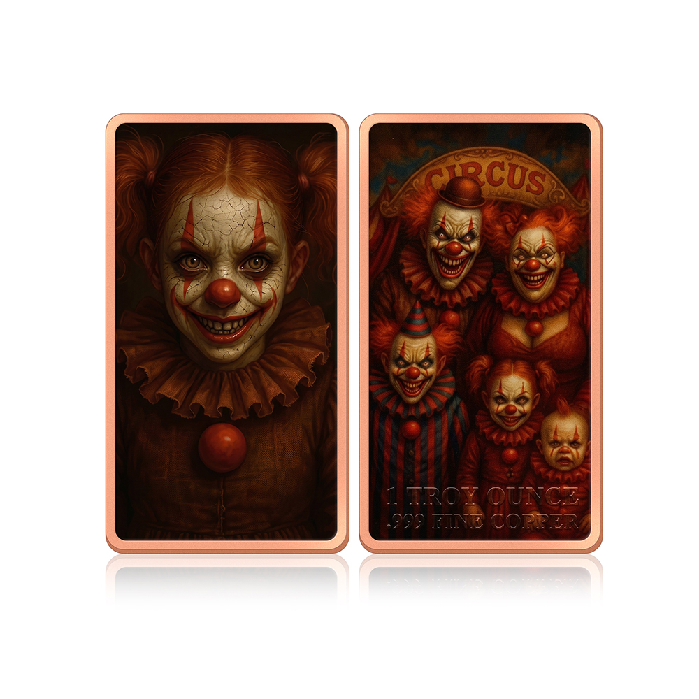 1 oz Copper Coin 6Pcs Horror C - Vintage Collectible Clowns 评论和价格