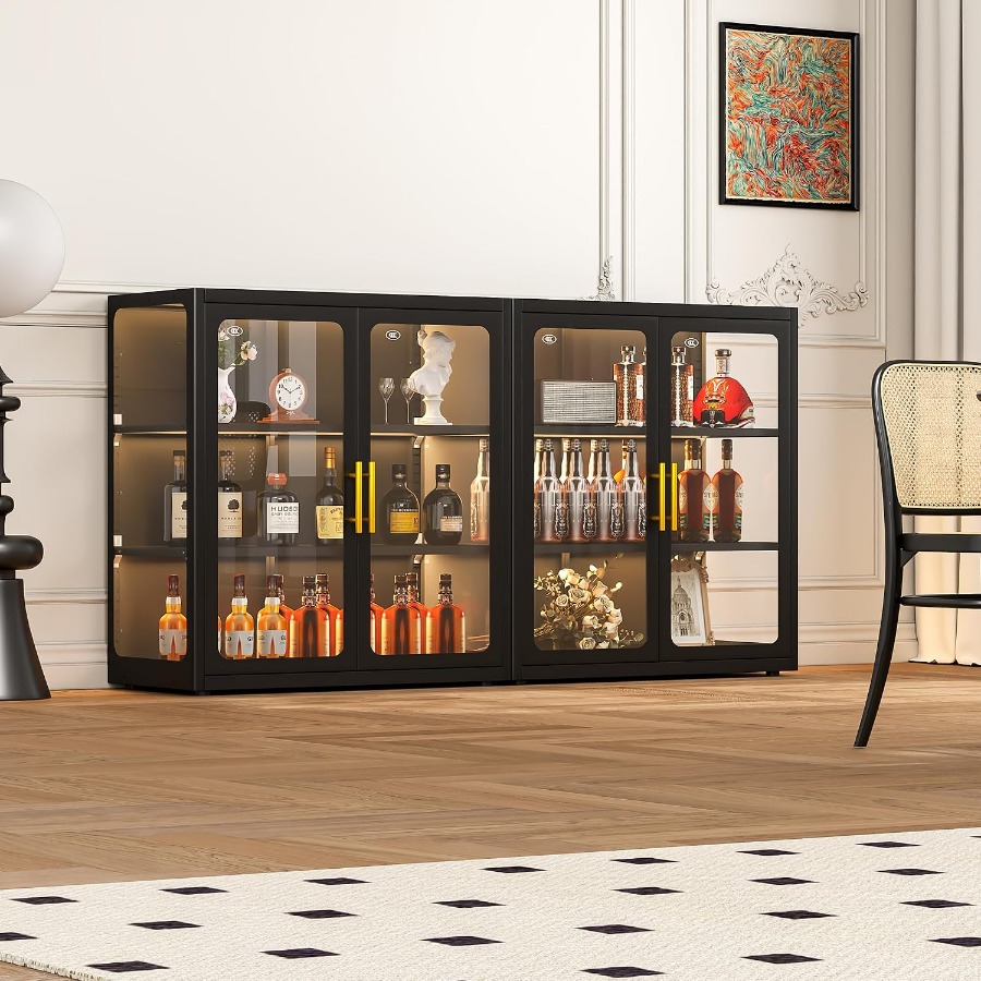 Display Cabinet with Glass Doo - Collectible Collection 评论和价格