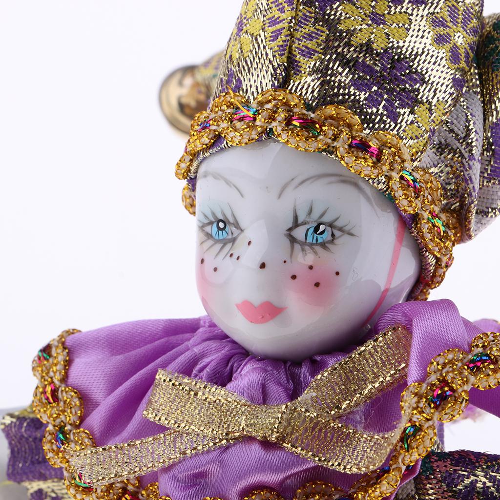 Porcelain Dolls Clown 16cm Col - Vintage Collectible Clowns 评论和价格