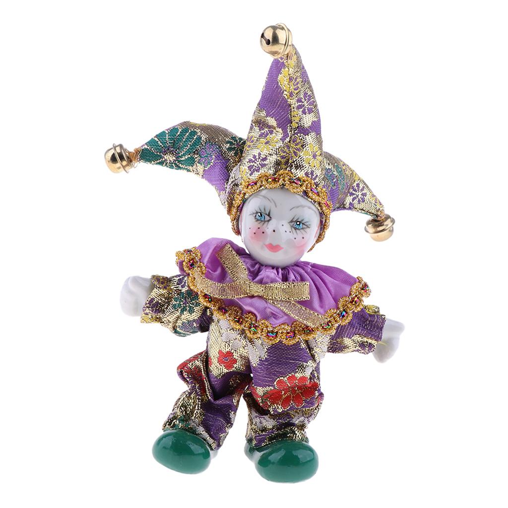 Porcelain Dolls Clown 16cm Col - Vintage Collectible Clowns 评论和价格