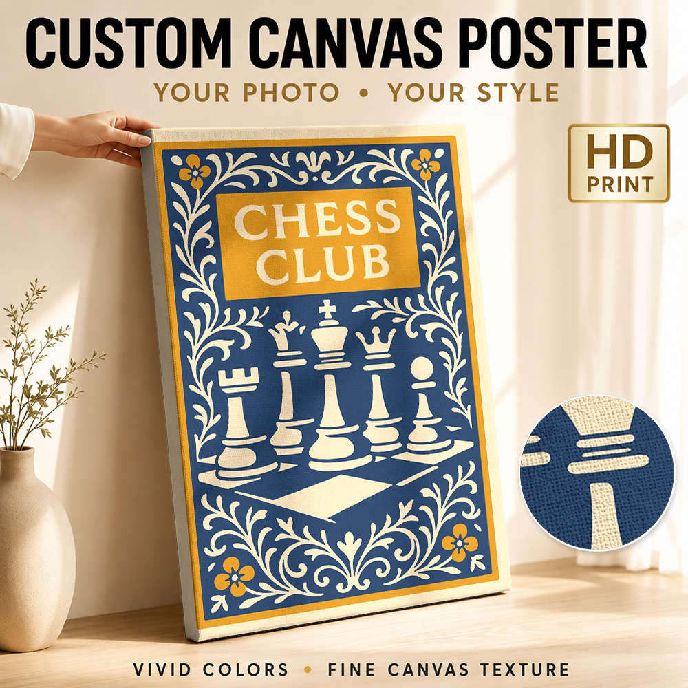 Chess Club Vintage Framed Canv - Collectible Vintage Photos 评论和价格