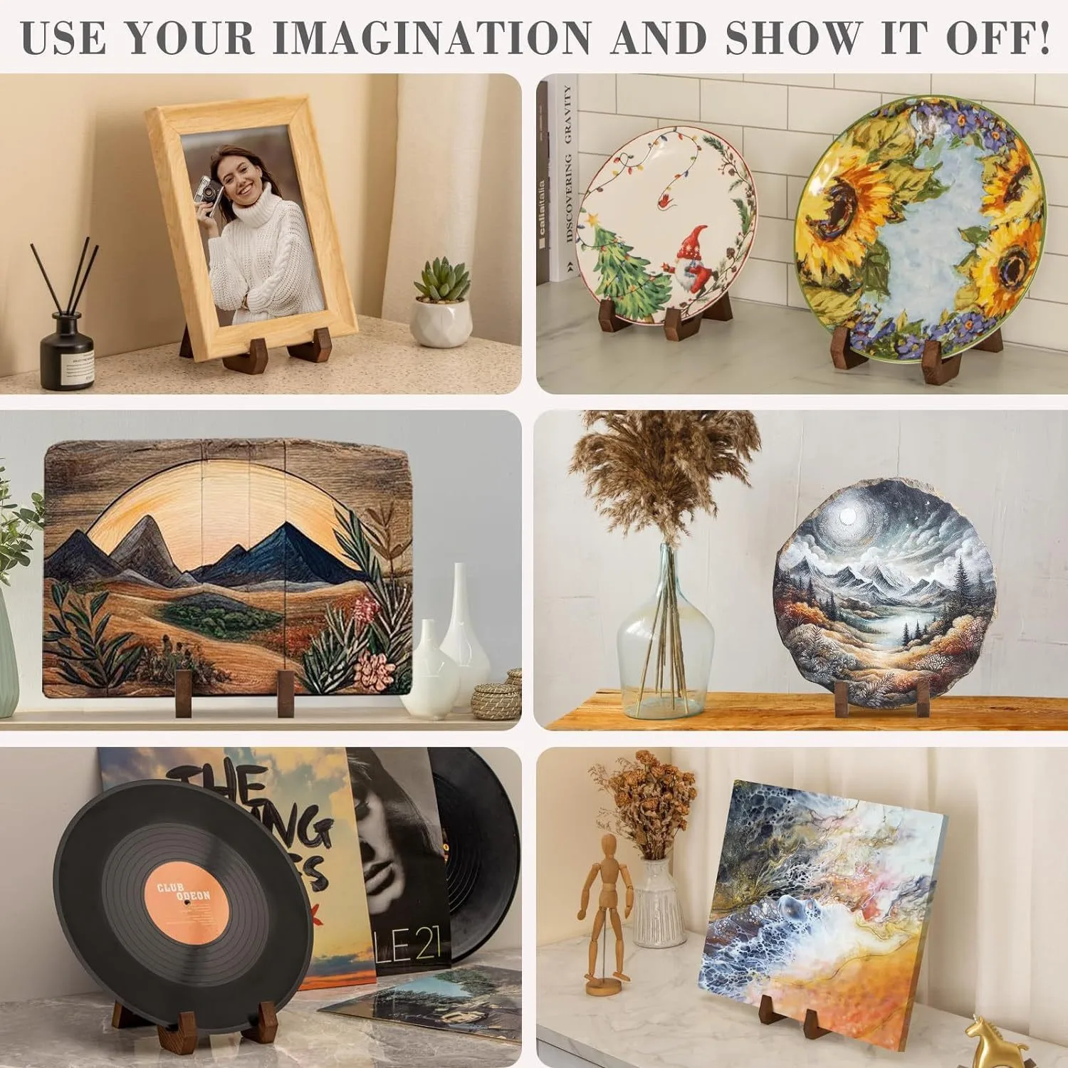 Vintage Desktop Wooden Plate H - Collectible Vintage Photos 评论和价格